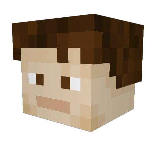 SamG3943 Minecraft avatar head, 3D render