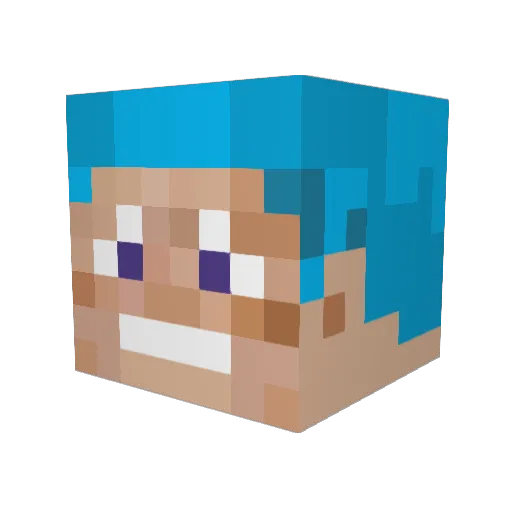 SamGamer50 Minecraft avatar head, 3D render