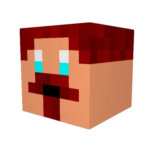 SamHorning Minecraft avatar head, 3D render