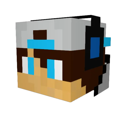 SamIsCoolJa Minecraft avatar head, 3D render