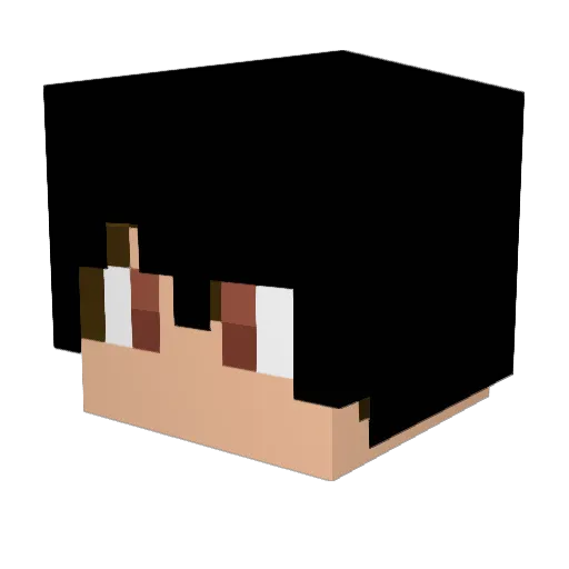 SamLoves Minecraft avatar head, 3D render