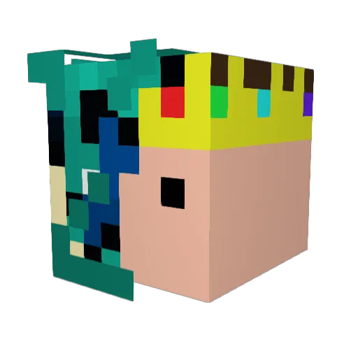 SamLovesNCFC Minecraft avatar head, 3D render