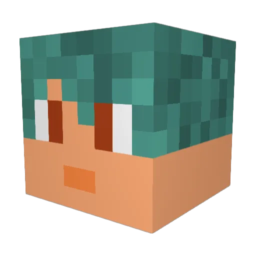 SamMTY0 Minecraft avatar head, 3D render