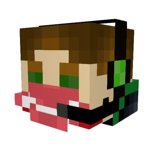 SamMoy25 Minecraft avatar head, 3D render