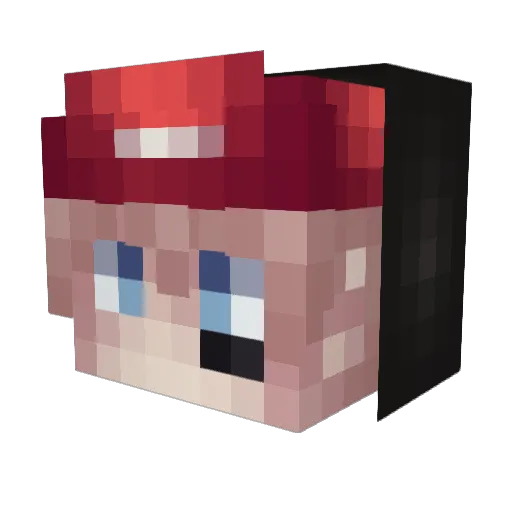 SamOnTour Minecraft avatar head, 3D render