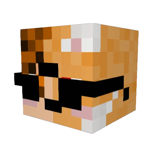 SamPark2 Minecraft avatar head, 3D render