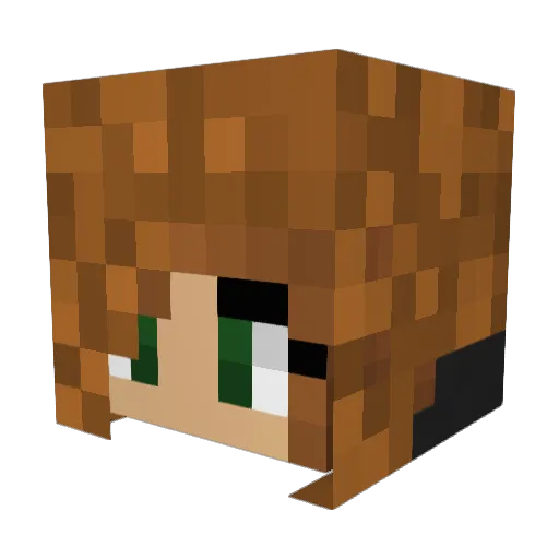 SamPit Minecraft avatar head, 3D render