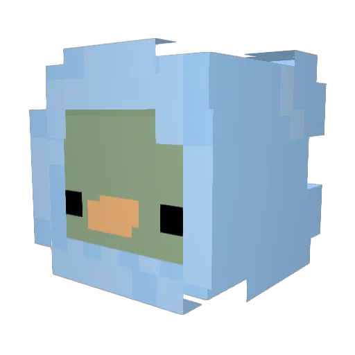 SamPuff_ Minecraft avatar head, 3D render