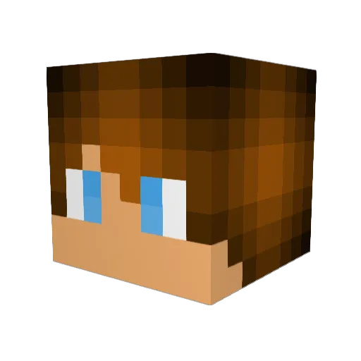 SamRey Minecraft avatar head, 3D render
