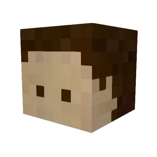 SamRuppert Minecraft avatar head, 3D render