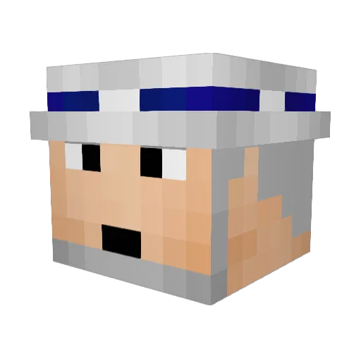 SamSamI00 Minecraft avatar head, 3D render
