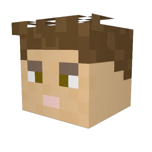 SamSempiol Minecraft avatar head, 3D render