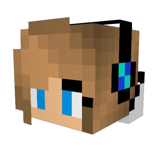 SamSenyah Minecraft avatar head, 3D render