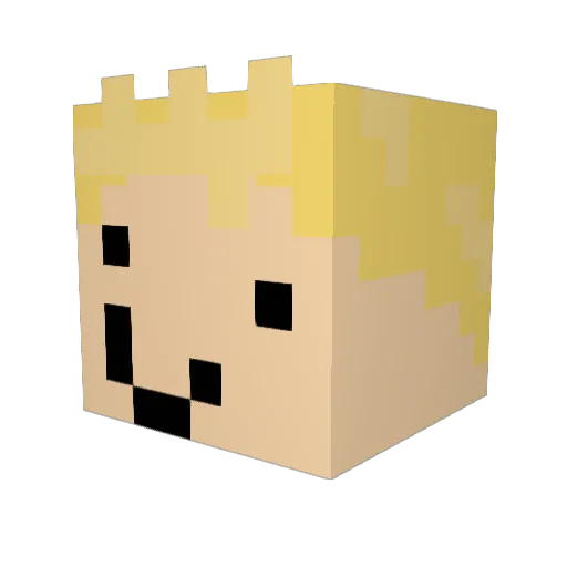 SamStar567 Minecraft avatar head, 3D render
