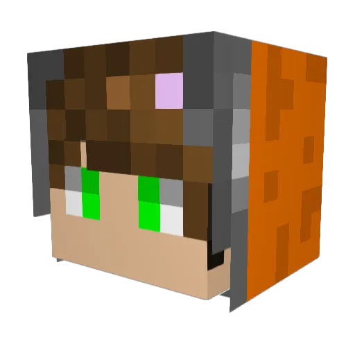 SamStrange7 Minecraft avatar head, 3D render