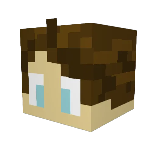 SamSui Minecraft avatar head, 3D render