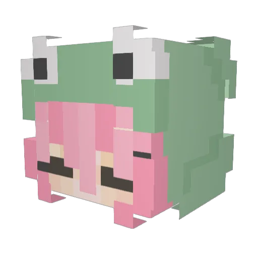 SamSzervinsks Minecraft avatar head, 3D render