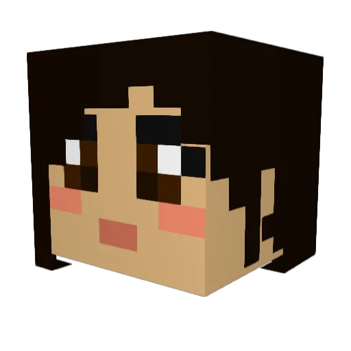 SamTheGothicWolf Minecraft avatar head, 3D render