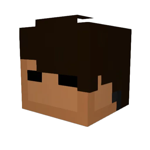 SamTheStickman Minecraft avatar head, 3D render
