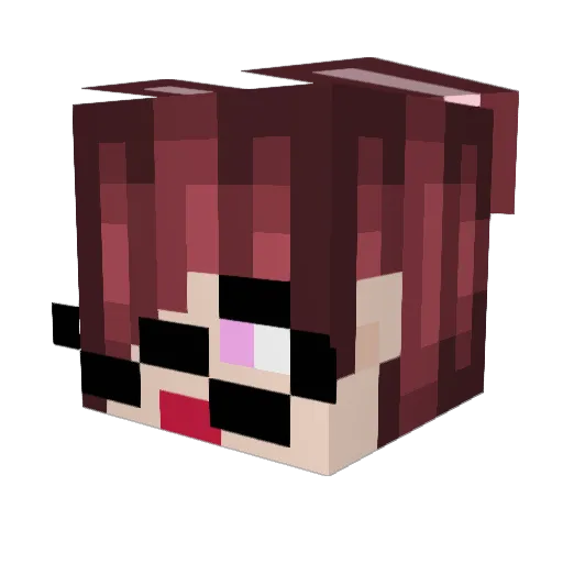SamTheVamp Minecraft avatar head, 3D render