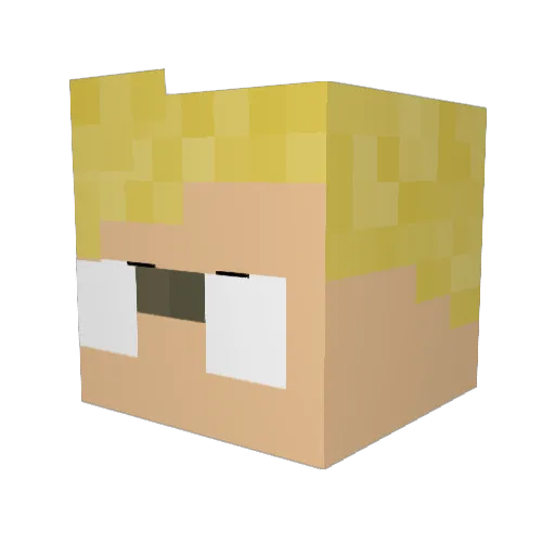 SamWhatshisname Minecraft avatar head, 3D render