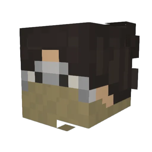 Sam_32 Minecraft avatar head, 3D render