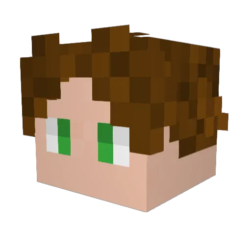 Sam_Unwise Minecraft avatar head, 3D render