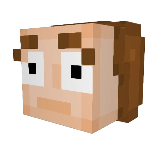 Sam_Walls Minecraft avatar head, 3D render