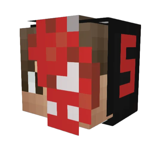 Sam_rush Minecraft avatar head, 3D render