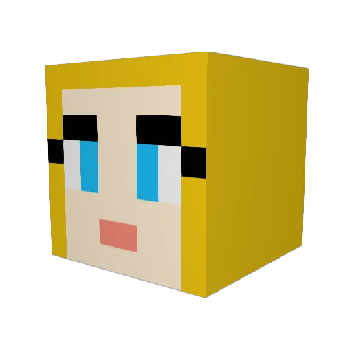 Sama_Gea Minecraft avatar head, 3D render