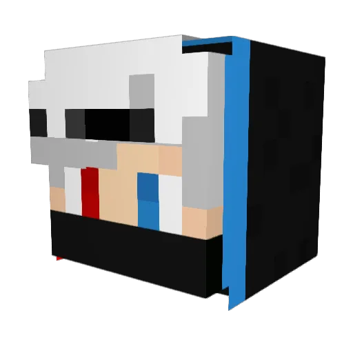 Samabela Minecraft avatar head, 3D render