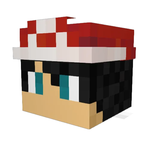 Samael97 Minecraft avatar head, 3D render