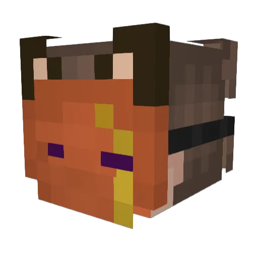 Samaexe Minecraft avatar head, 3D render