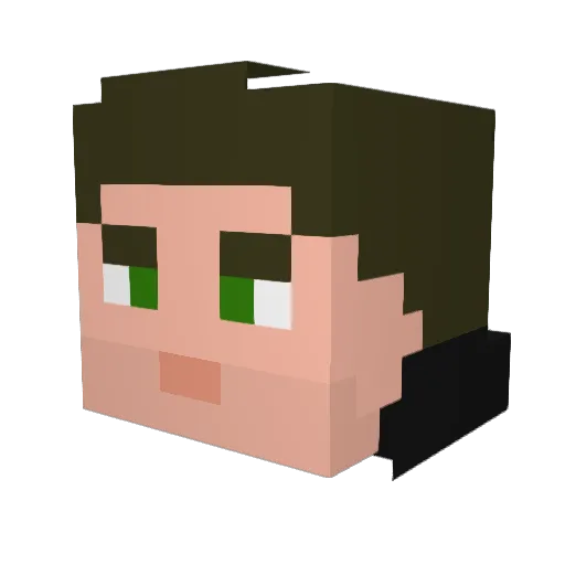 Saman22 Minecraft avatar head, 3D render