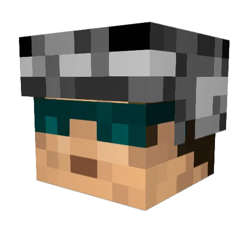 Samanovski Minecraft avatar head, 3D render
