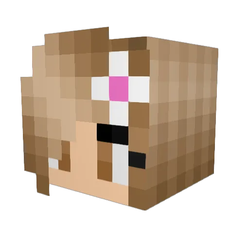 SamanthaPain Minecraft avatar head, 3D render