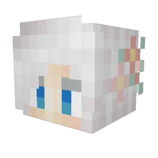 Samantha_Maria_ Minecraft avatar head, 3D render