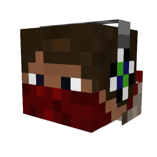 Samanx3 Minecraft avatar head, 3D render