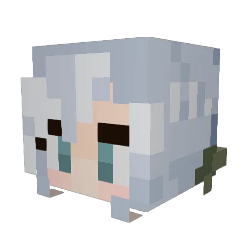 Samara98 Minecraft avatar head, 3D render