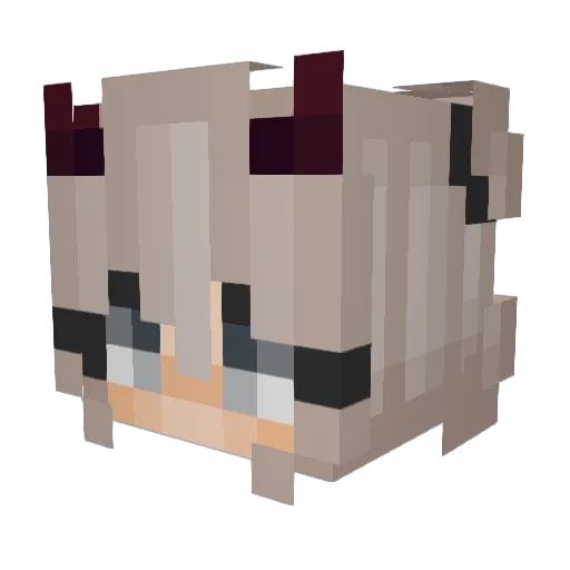 Samaralex Minecraft avatar head, 3D render