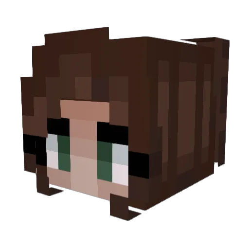 Samarraa Minecraft avatar head, 3D render