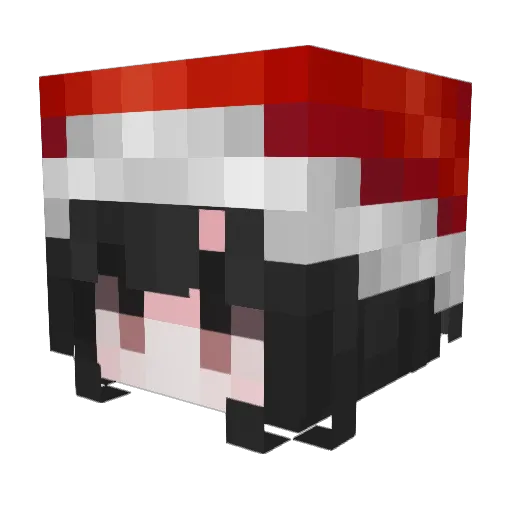 Samathas Minecraft avatar head, 3D render