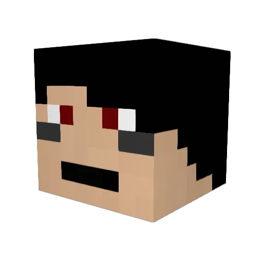 SamazuLP Minecraft avatar head, 3D render