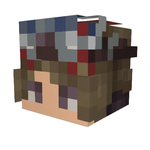 Sambamthemedman Minecraft avatar head, 3D render