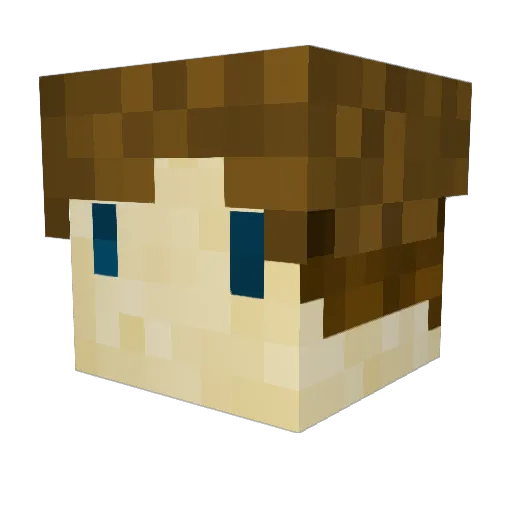 Sambanini_W Minecraft avatar head, 3D render