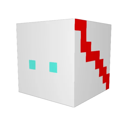Sambeast100 Minecraft avatar head, 3D render