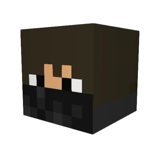 Samburber Minecraft avatar head, 3D render
