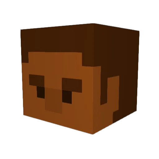 Samburgy Minecraft avatar head, 3D render