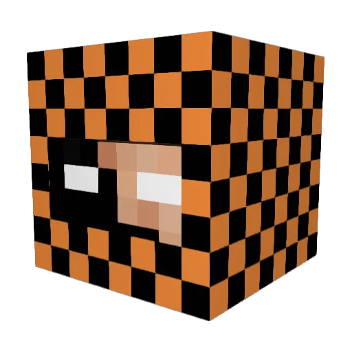 Samde_man Minecraft avatar head, 3D render