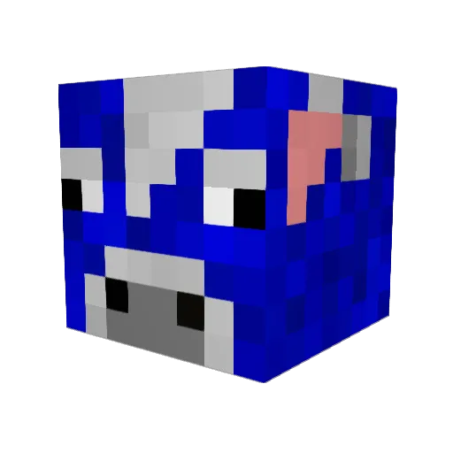 SameSuppe Minecraft avatar head, 3D render